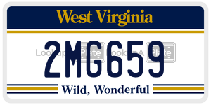2MG659  license plate in WV