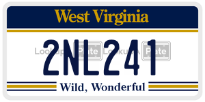 2NL241  license plate in WV
