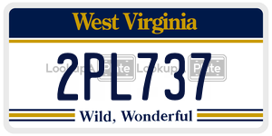 2PL737  license plate in WV