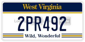 2PR492  license plate in WV