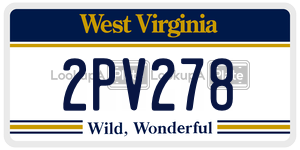 2PV278  license plate in WV