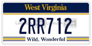 2RR712  license plate in WV