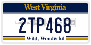 2TP468  license plate in WV