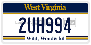 2UH994  license plate in WV