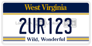 2UR123  license plate in WV