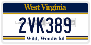 2VK389  license plate in WV