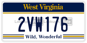 2VW176  license plate in WV