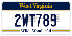 2WT789  license plate in WV