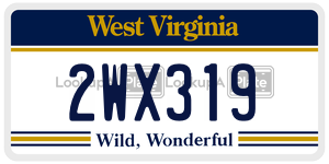 2WX319  license plate in WV