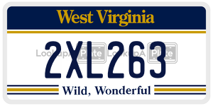 2XL263  license plate in WV