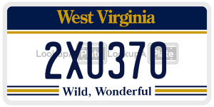 2XU370 license plate in West Virginia