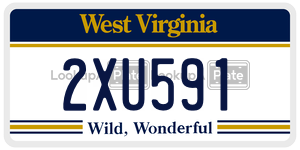 2XU591  license plate in WV