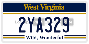 2YA329  license plate in WV