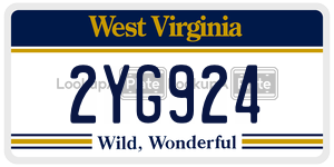 2YG924  license plate in WV