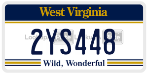 2YS448  license plate in WV
