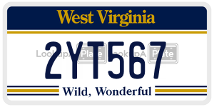 2YT567 license plate in West Virginia