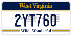 2YT760  license plate in WV