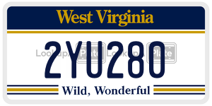 2YU280  license plate in WV