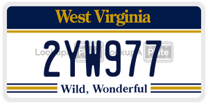 2YW977  license plate in WV