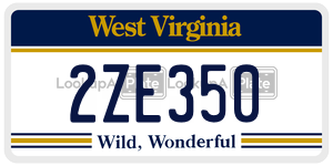 2ZE350  license plate in WV