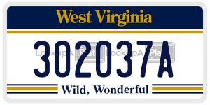 302037A license plate in West Virginia