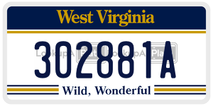 302881A  license plate in WV