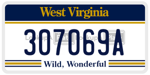 307069A license plate in West Virginia