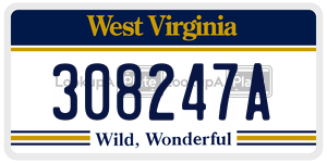 308247A  license plate in WV
