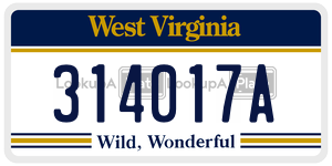 314017A  license plate in WV
