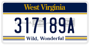 317189A  license plate in WV
