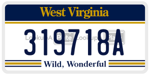 319718A  license plate in WV
