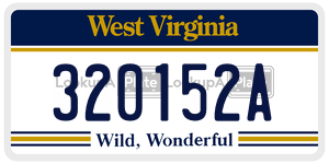 320152A  license plate in WV
