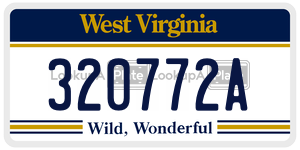 320772A  license plate in WV