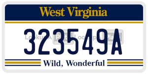 323549A  license plate in WV