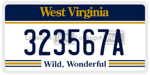 323567A  license plate in WV