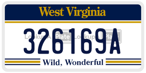 326169A  license plate in WV