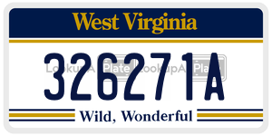326271A  license plate in WV