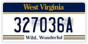 327036A  license plate in WV