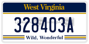 328403A  license plate in WV