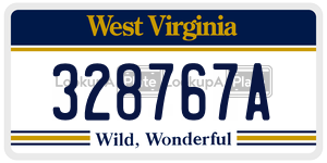 328767A  license plate in WV