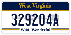 329204A  license plate in WV
