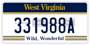 331988A  license plate in WV