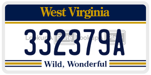 332379A  license plate in WV