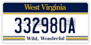 332980A  license plate in WV