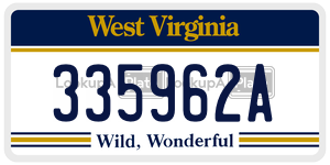 335962A  license plate in WV