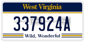 337924A  license plate in WV