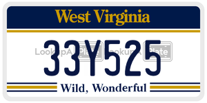 33Y525  license plate in WV