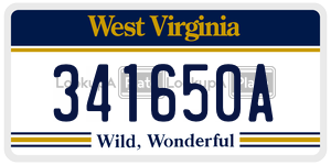 341650A  license plate in WV