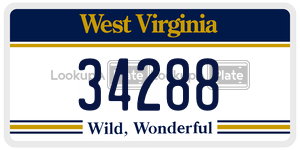 34288  license plate in WV