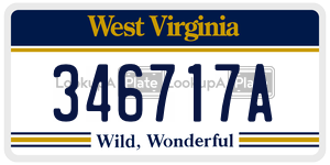 346717A  license plate in WV